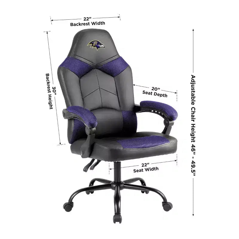 Chaise de bureau surdimensionnée Baltimore Ravens