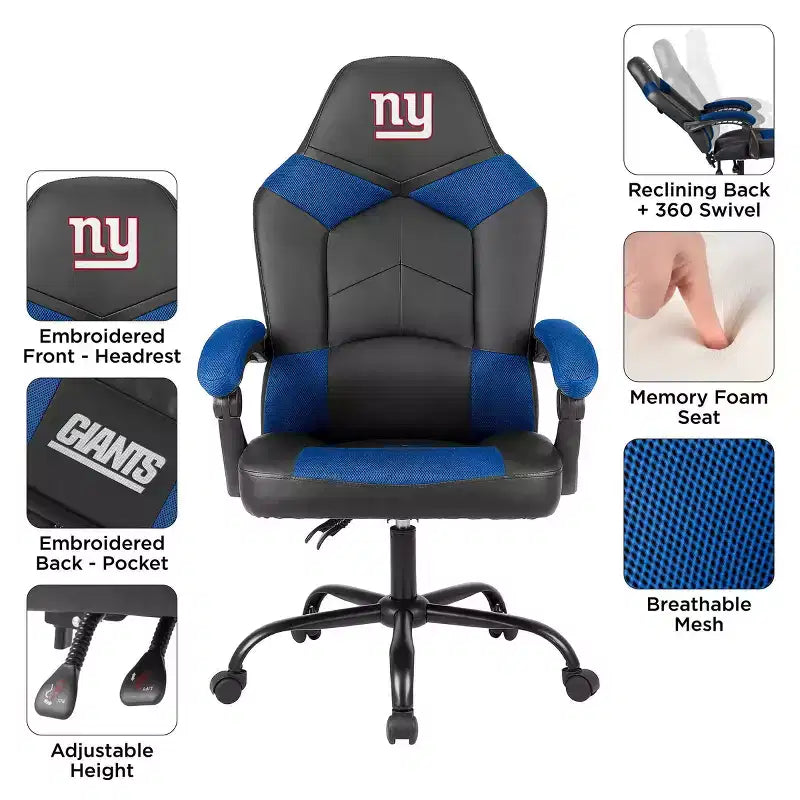 Fauteuil de bureau surdimensionné des Giants de New York