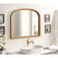 Miroir mural arche panier 34"x28" Or