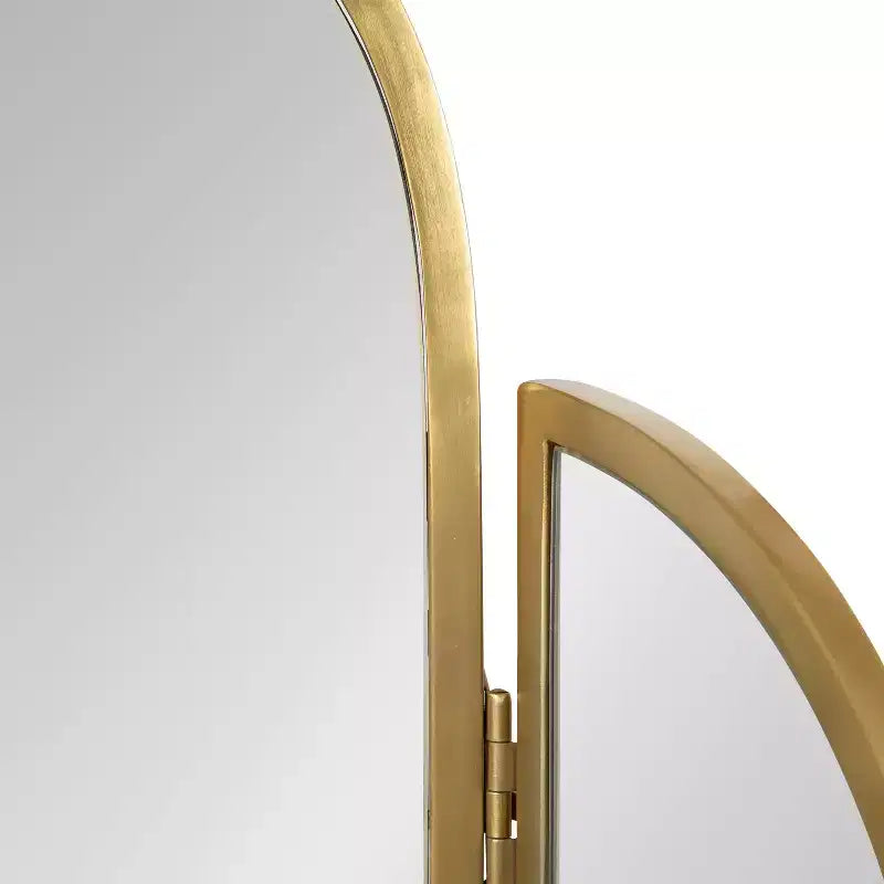 Miroir arche trépied 71x71 cm Or : Style moderne, Mural, Aucun assemblage requis