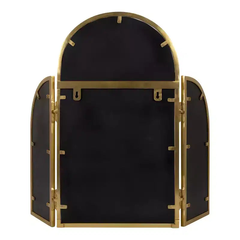 Miroir arche trépied 71x71 cm Or : Style moderne, Mural, Aucun assemblage requis
