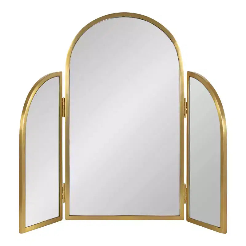 Miroir arche trépied 71x71 cm Or : Style moderne, Mural, Aucun assemblage requis