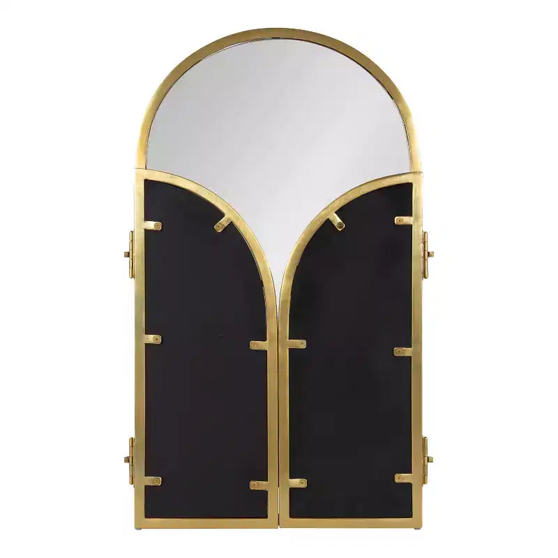 Miroir arche trépied 71x71 cm Or : Style moderne, Mural, Aucun assemblage requis