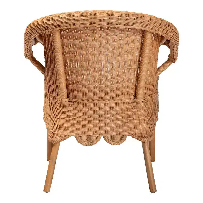Chaise de salle à manger en rotin miel