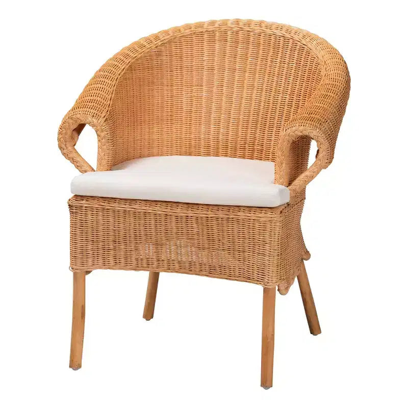 Chaise de salle à manger en rotin miel