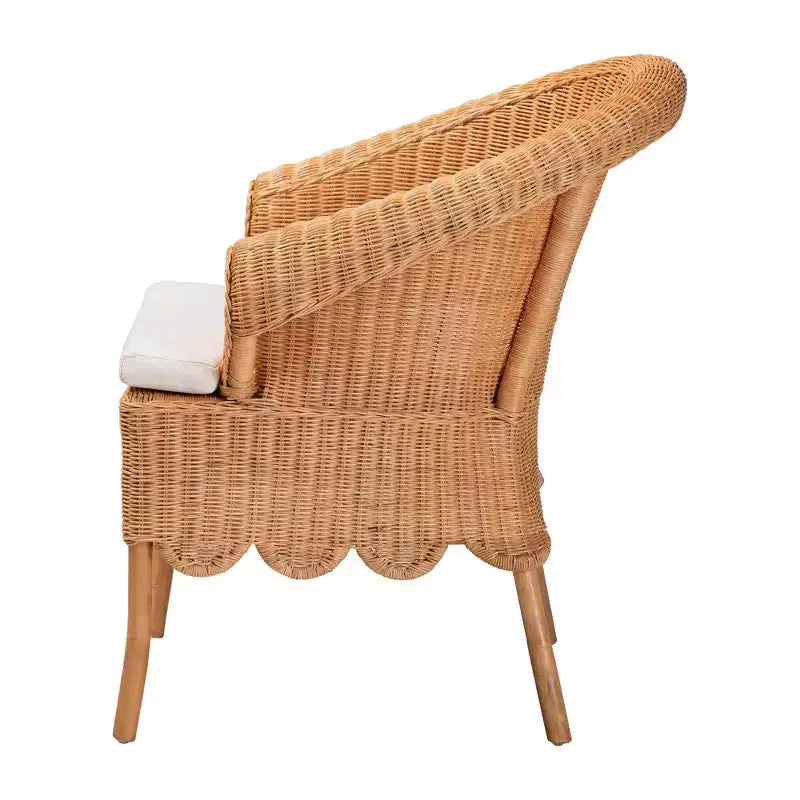 Chaise de salle à manger en rotin miel