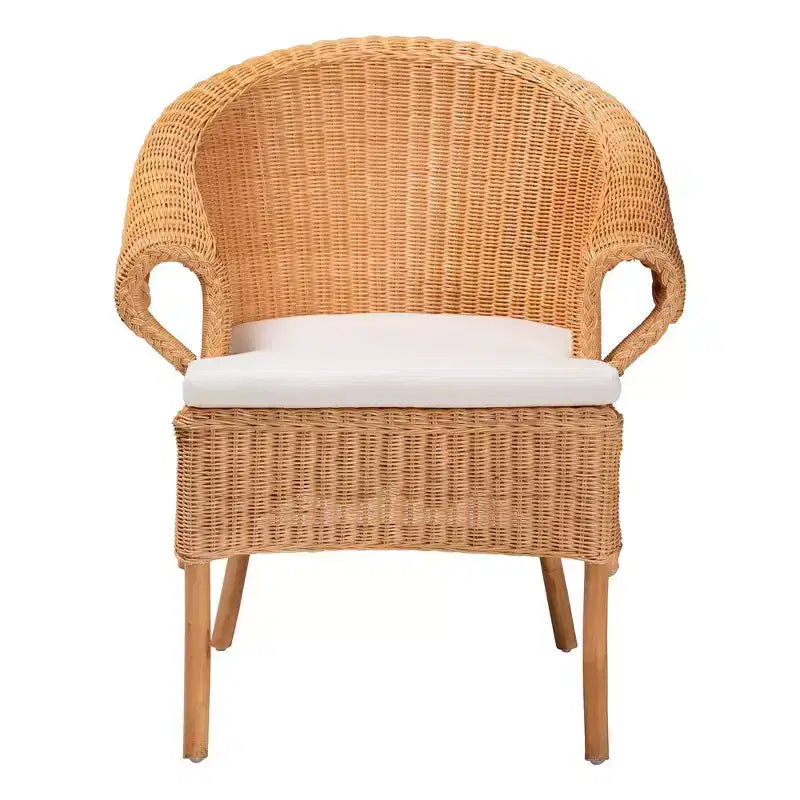 Chaise de salle à manger en rotin miel