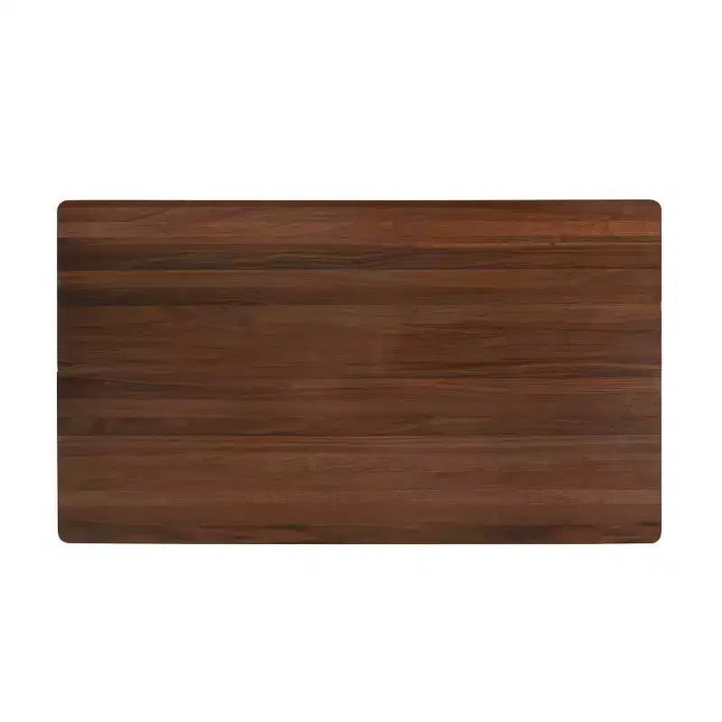 Table de salle à manger rustique 63" avec double pied socle noyer