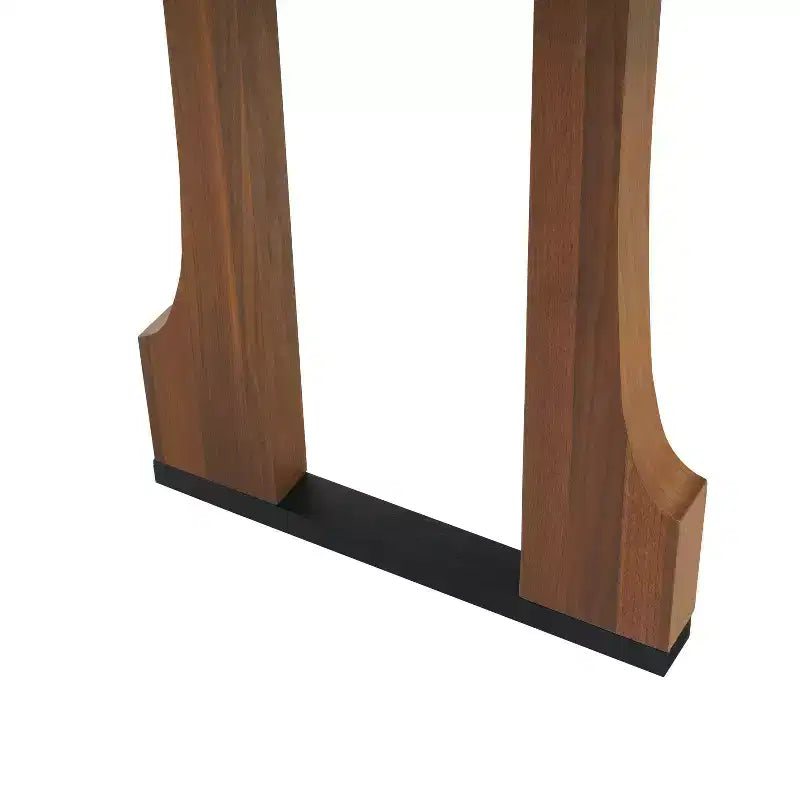 Table de salle à manger rustique 63" avec double pied socle noyer