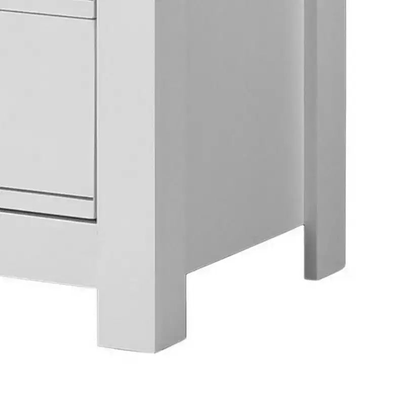 Commode 6 tiroirs 119 cm blanche : Meuble de chambre contemporain, design peu encombrant