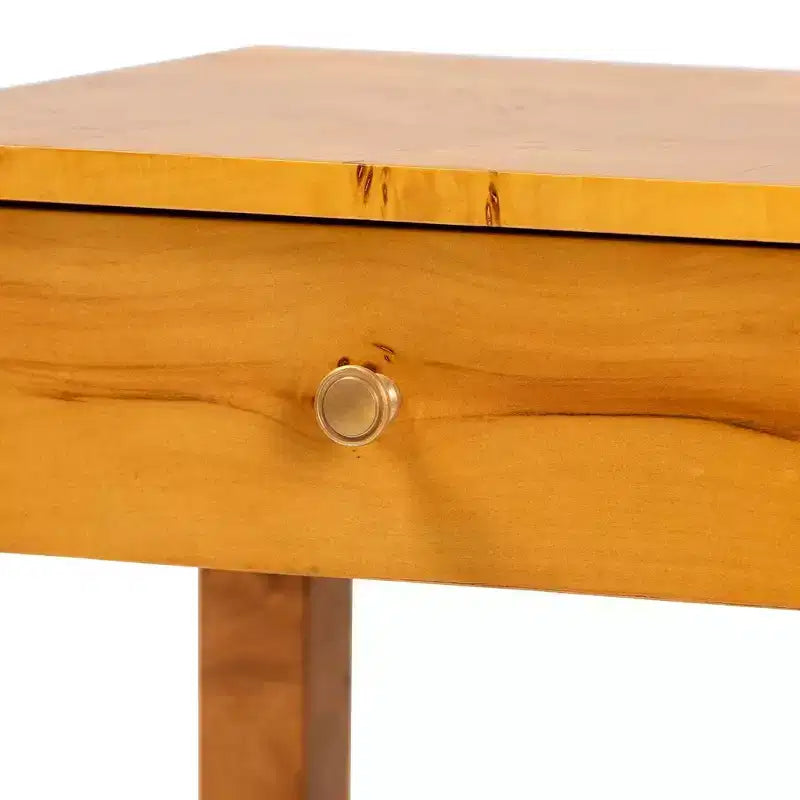 Table de chevet 2 tiroirs en bois ronce de Mappa claire