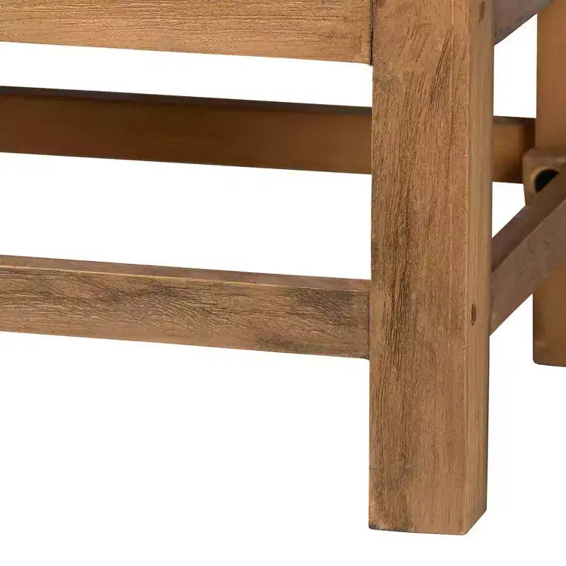 Meuble de rangement en rotin et bois recyclé naturel/marron naturel