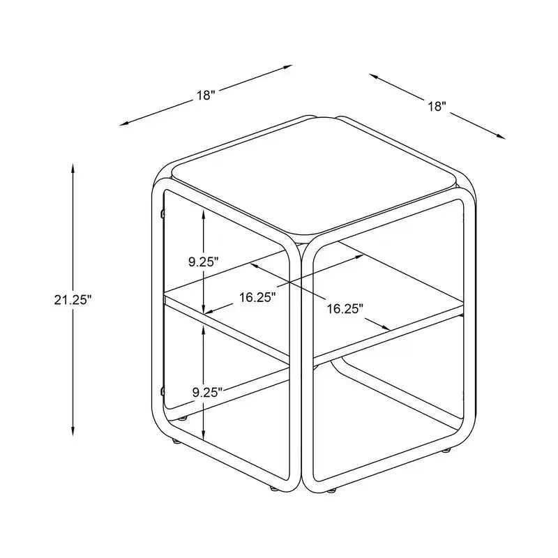 Table d'appoint avec cadre chromé
