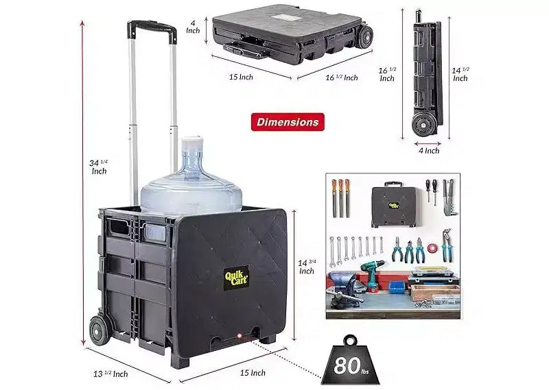 Caisse pliante à roulettes Sport, capacité de 36 kg