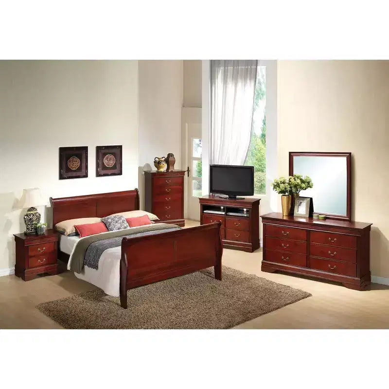 Lit Queen Size avec Traverse de Pied Haute