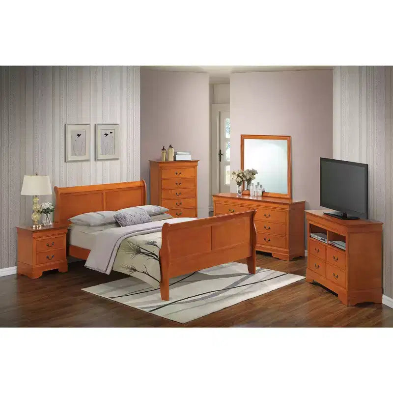 Lit Queen Size avec Traverse de Pied Haute
