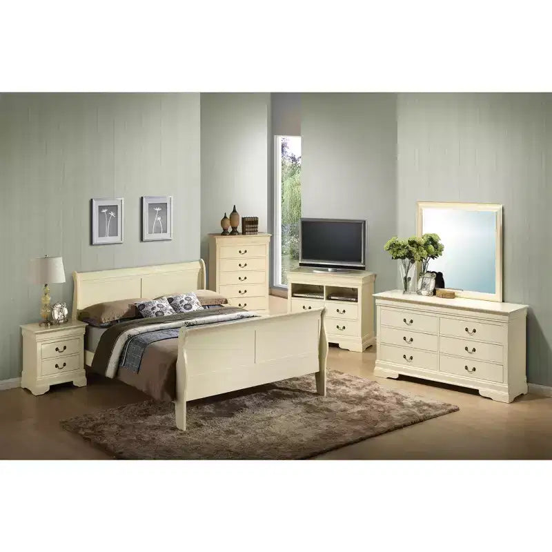 Lit Queen Size avec Traverse de Pied Haute