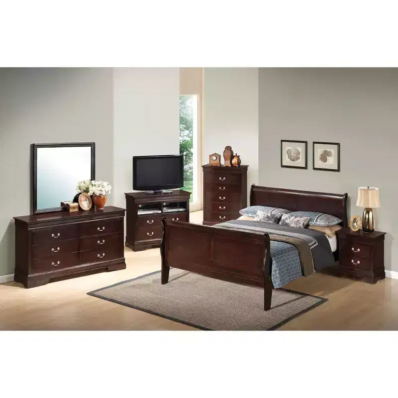 Lit Queen Size avec Traverse de Pied Haute