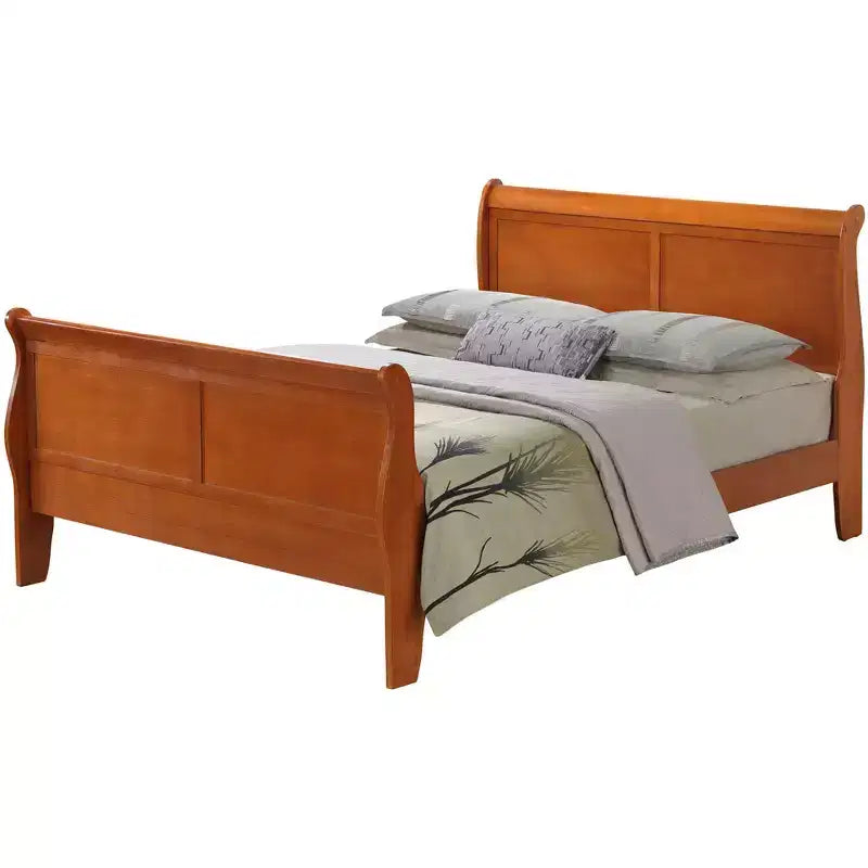 Lit Queen Size avec Traverse de Pied Haute