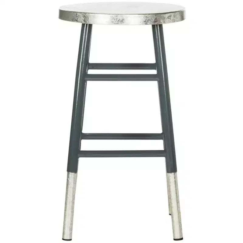 Tabouret de comptoir trempé argenté