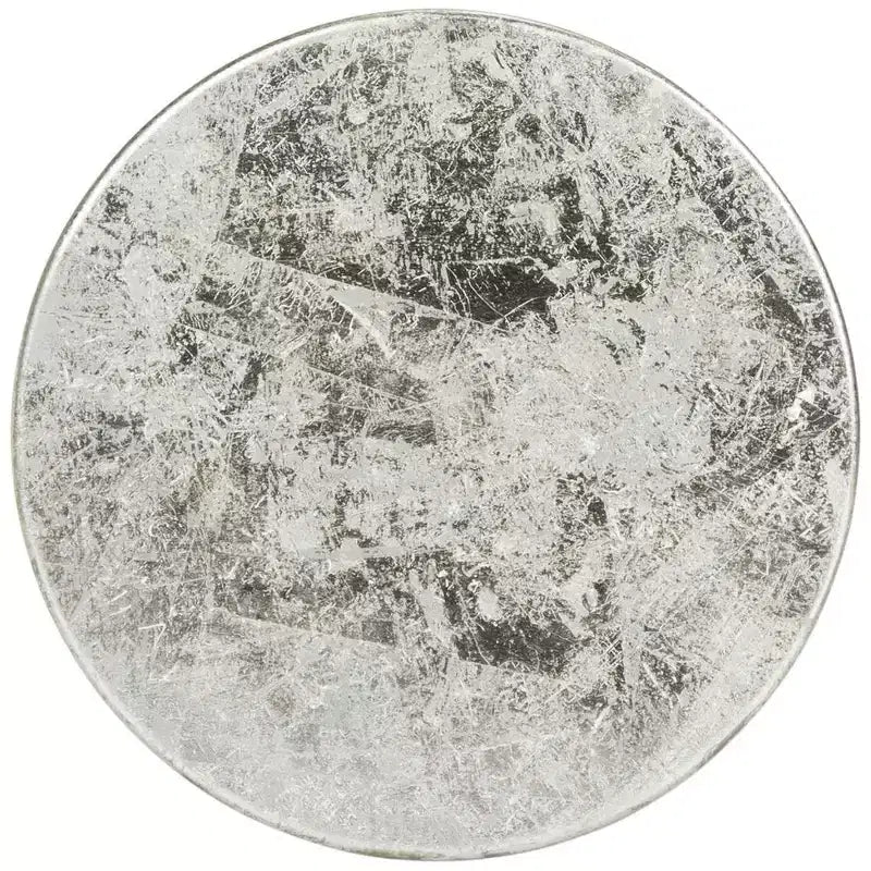 Tabouret de comptoir trempé argenté