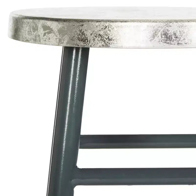 Tabouret de comptoir trempé argenté