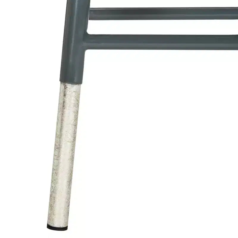 Tabouret de comptoir trempé argenté