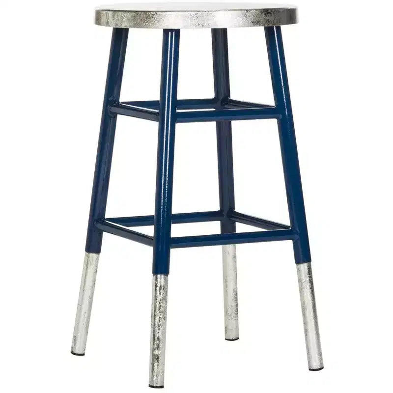 Tabouret de comptoir trempé argenté
