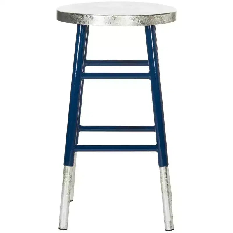 Tabouret de comptoir trempé argenté