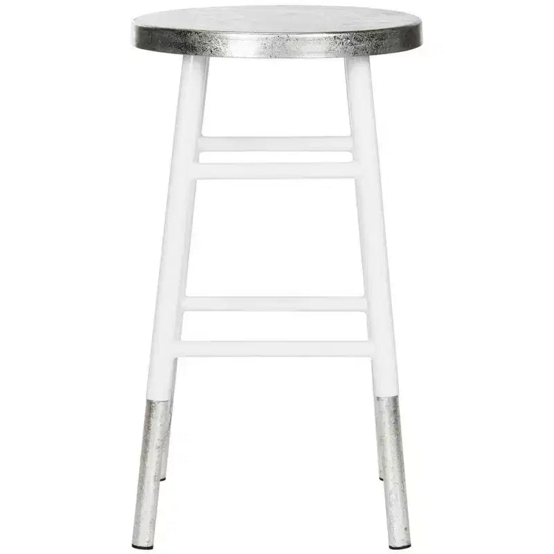 Tabouret de comptoir trempé argenté