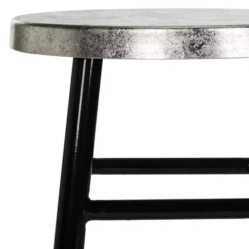 Tabouret de comptoir trempé argenté