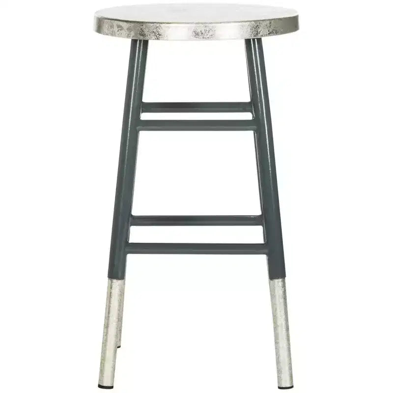 Tabouret de comptoir trempé argenté