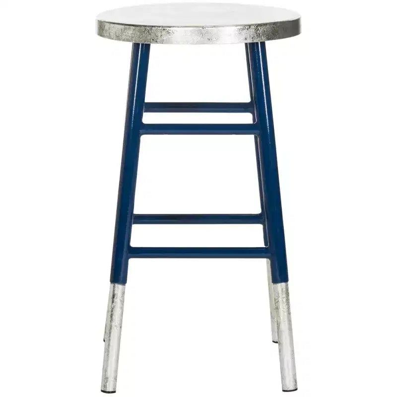 Tabouret de comptoir trempé argenté