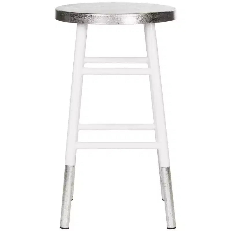 Tabouret de comptoir trempé argenté