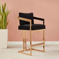 Tabouret de bar en velours noir