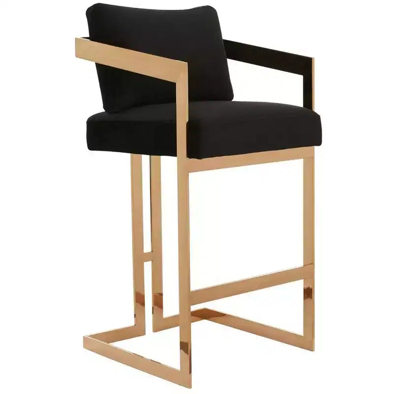 Tabouret de bar en velours noir