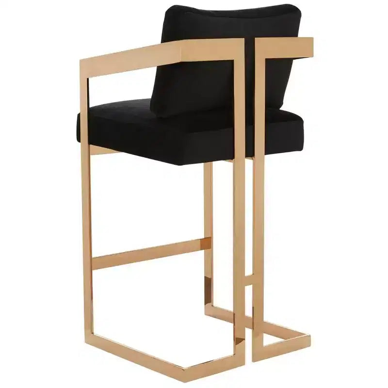Tabouret de bar en velours noir
