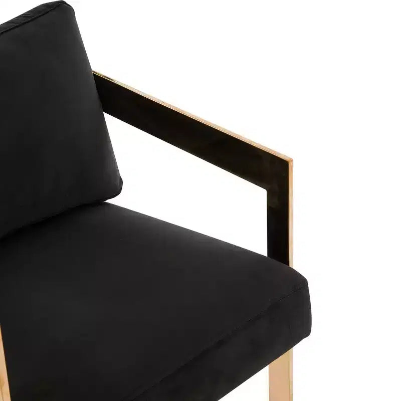 Tabouret de bar en velours noir