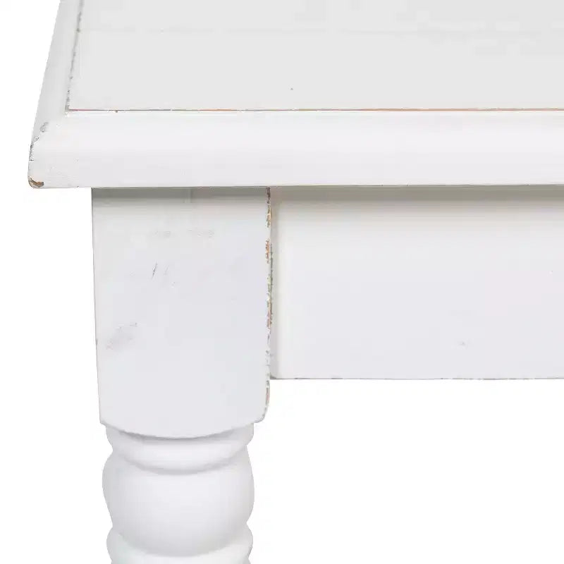 Banc Rectangulaire en Bois 42x14x19 Blanc