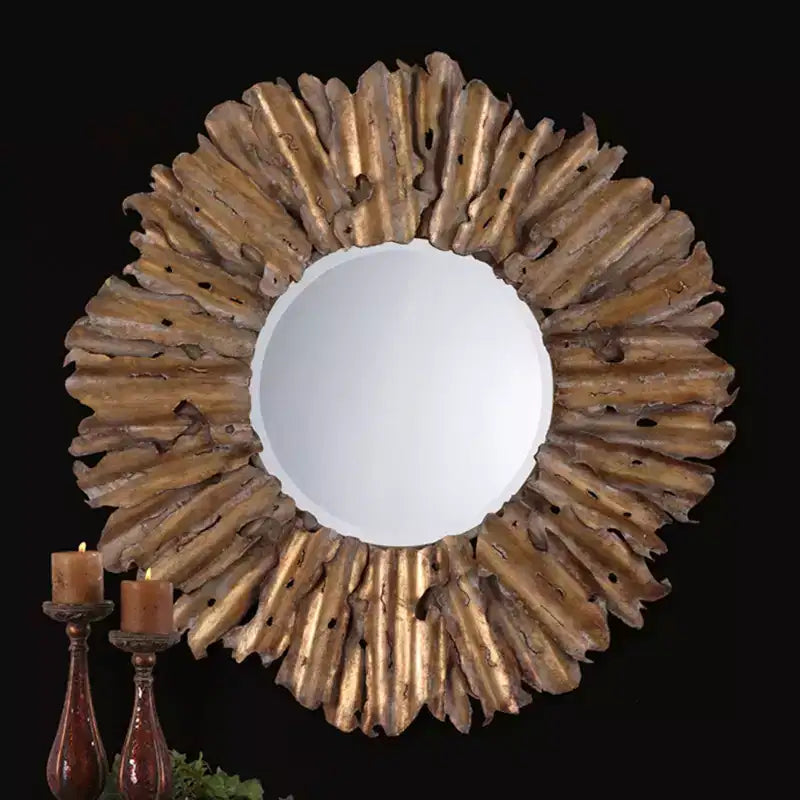 Miroir mural rond de 109 cm de large
