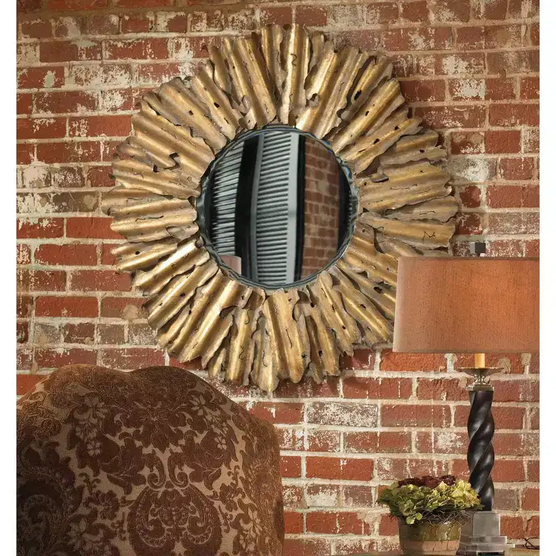 Miroir mural rond de 109 cm de large