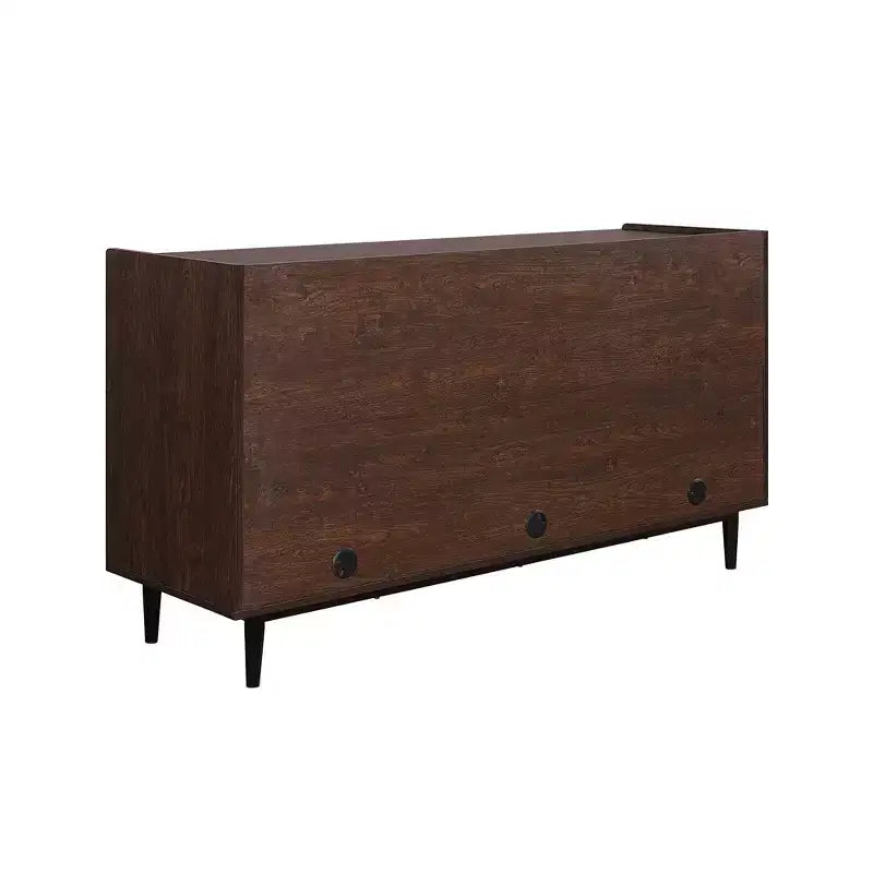 Bahut moderne à 7 étagères de 150 cm de large avec côtés striés