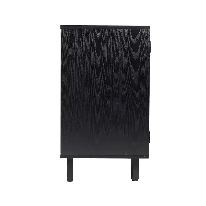 Bar classique et buffet avec armoire à porte simple de style Shaker, rangement suspendu pour verres et étagères ouvertes pour bouteilles