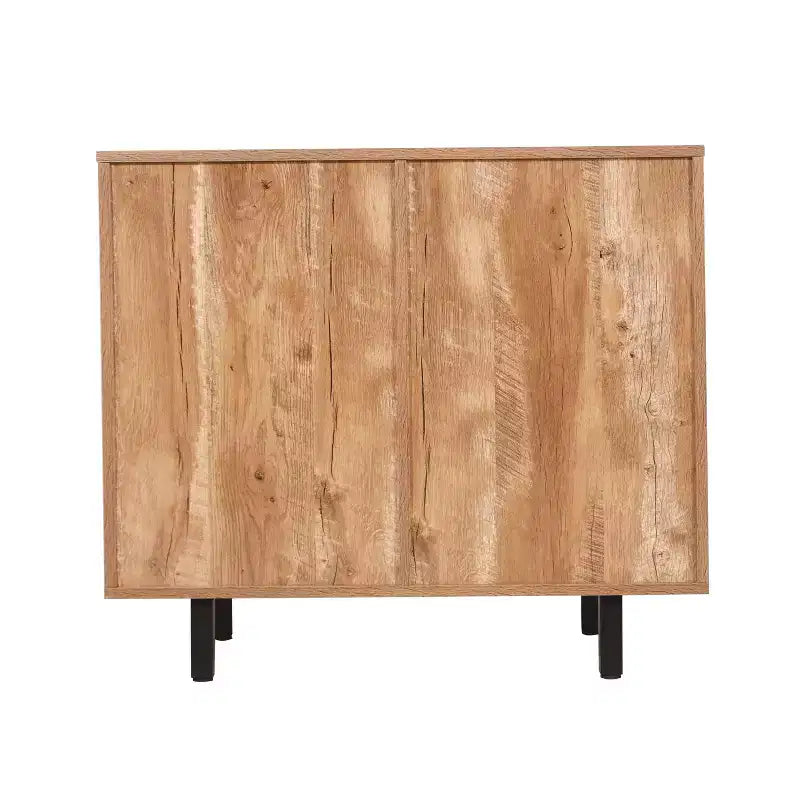 Bar classique et buffet avec armoire à porte simple de style Shaker, rangement suspendu pour verres et étagères ouvertes pour bouteilles