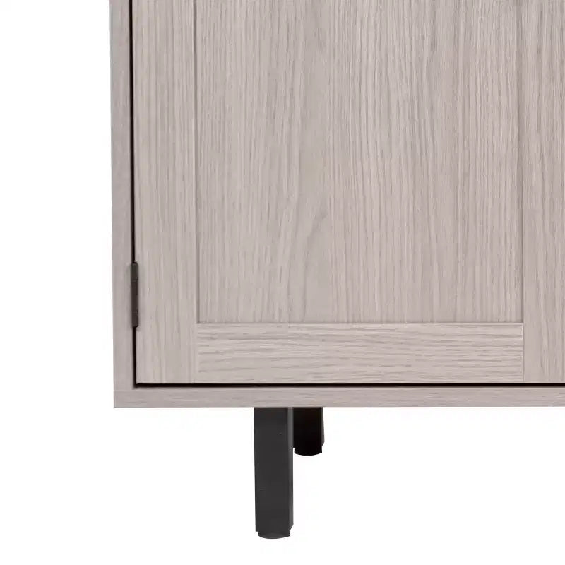 Bar classique et buffet avec armoire à porte simple de style Shaker, rangement suspendu pour verres et étagères ouvertes pour bouteilles