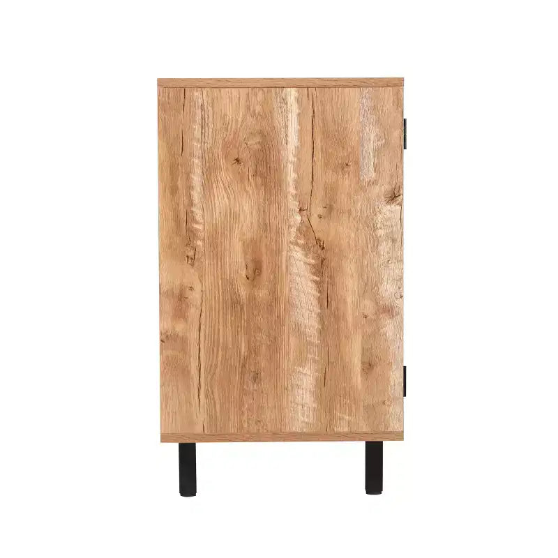 Bar classique et buffet avec armoire à porte simple de style Shaker, rangement suspendu pour verres et étagères ouvertes pour bouteilles