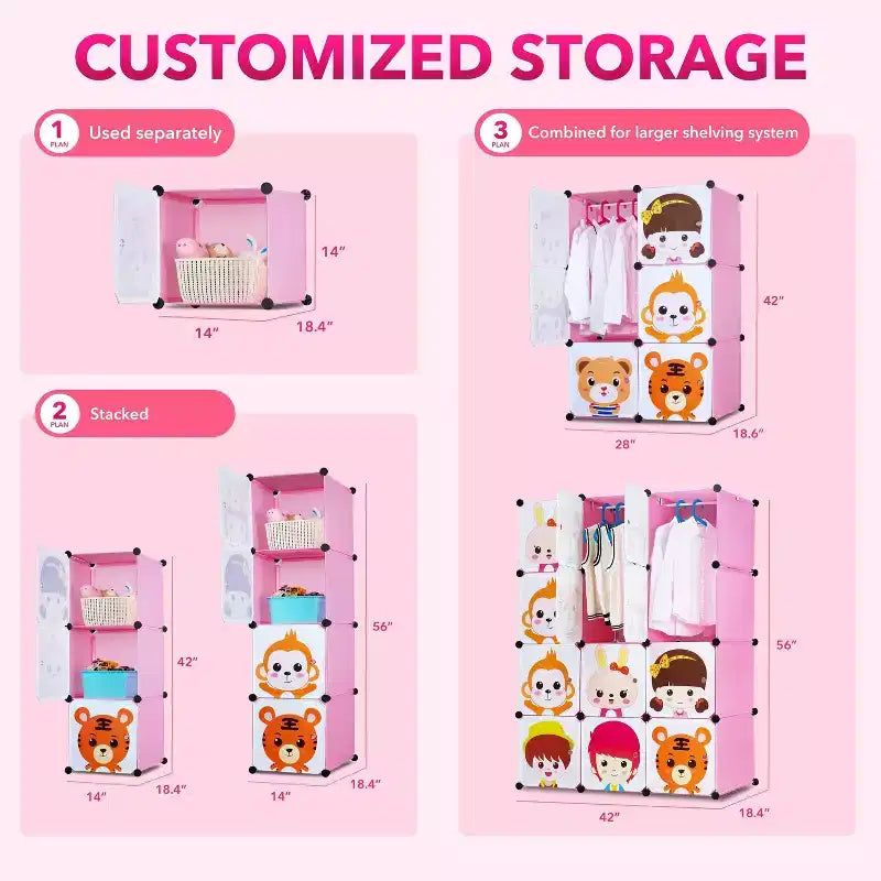 Rangement portable pour vêtements/boîte à jouets pour enfants