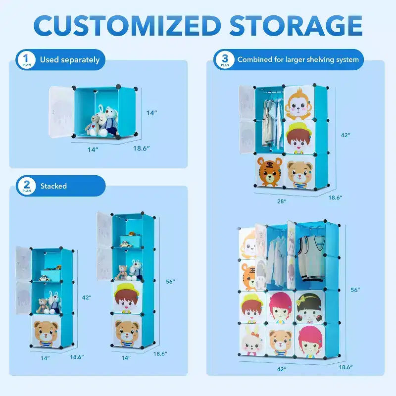 Rangement portable pour vêtements/boîte à jouets pour enfants