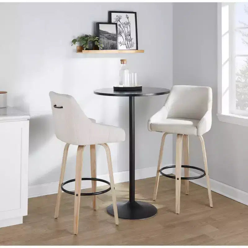 Lot de 2 tabourets de bar en tissu