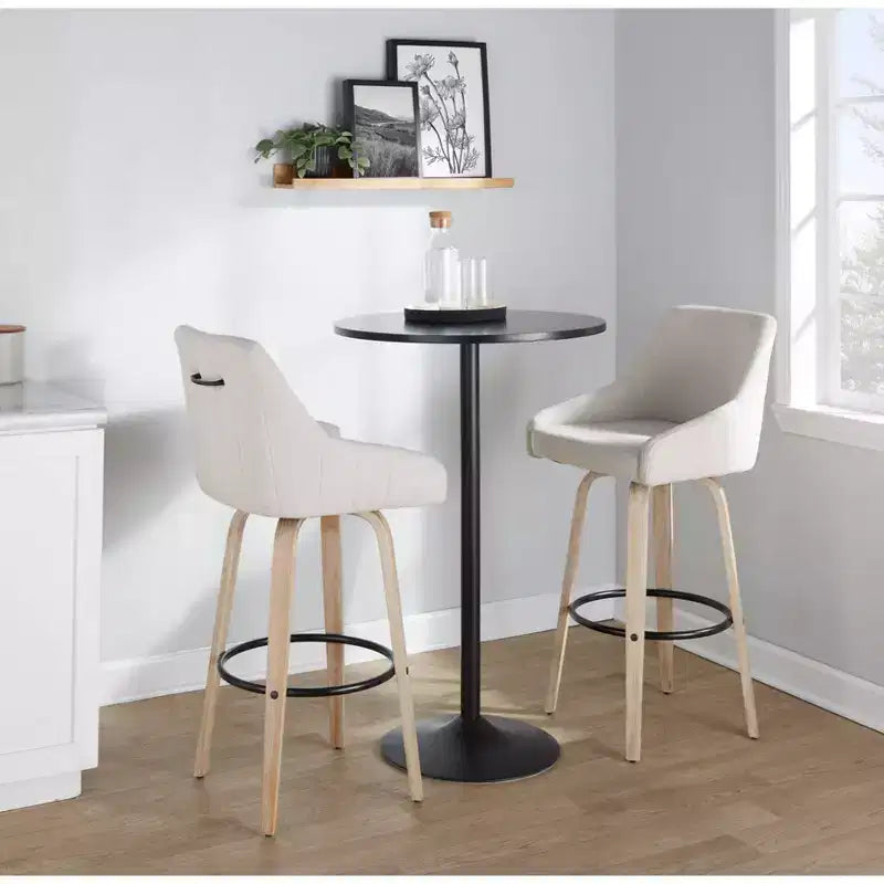 Lot de 2 tabourets de bar en tissu